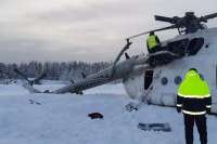 В Красноярском крае при взлете упал вертолет Ми-8