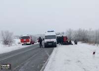 В Минусинском районе пассажирский автобус съехал в кювет
