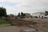 В Минусинске идет благоустройство Соборной площади