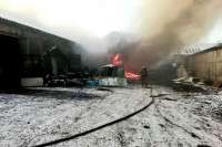 Сегодня в старой части Минусинска произошел крупный пожар