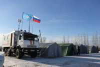 На трассе между Минусинском и Красноярском для водителей установили мобильный пункт обогрева