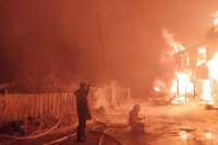 В Минусинском районе во время пожара пострадала женщина